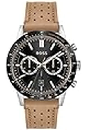 HUGO BOSS Reloj Cronógrafo de Cuarzo para Hombre Colección Allure con Correa de Cuero Camel - 1513964
