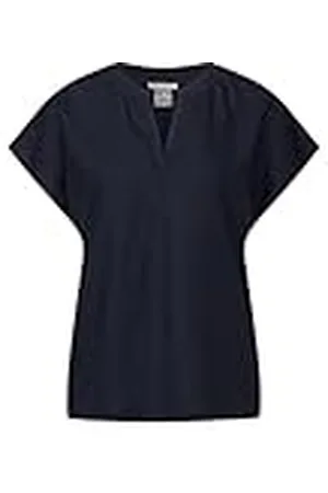 Street one Qr Shirtblouse W Splitneck Sol Camiseta, Women