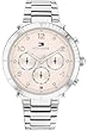 Tommy Hilfiger Reloj Analógico de Cuarzo multifunción para Mujer con Correa en Acero Inoxidable Plateada - 1782488