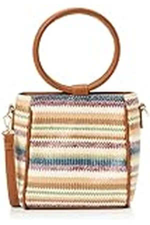 USHA Henkeltasche in Bast-Optik, Bolso con asa en imitación de Rafia Mujeres