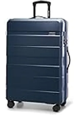 Wittchen Maleta Trolley Grande ABS rígido para facturación con 4 Ruedas giratorias Cerradura de combinación asa telescópica Comodo Line Azul Marino