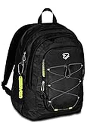 7 for all Mankind Mochila escolar Tech, negra, doble compartimento con bolsillo para PC y bolsillo para botella, , Talla única, Moderno