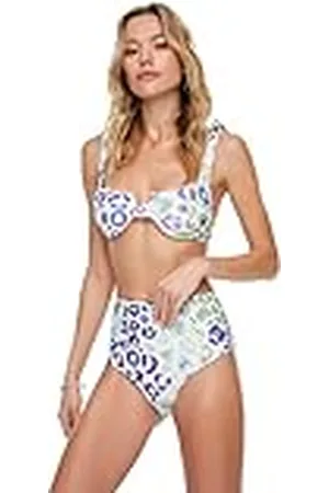 Trendyol Bikini de Cintura Alta con Estampado de Leopardo, Multicolor Parte Inferior, , 36 para Mujer