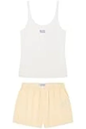 Women secret Pijama Tirantes Shorts Rayas , Juego de Pijama Mujer, Summer Ecru, S