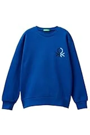Benetton Trikot G/C M/L 3j68c10jm Sudadera con Capucha, Azul, 120 Unisex niños