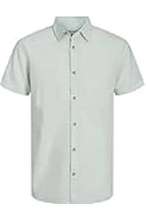 JACK & JONES Jjesummer Linen Shirt SS Sn Camisa de Manga Larga, , S para Hombre