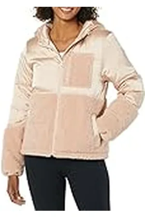Amazon Chaqueta Acolchada con Cremallera Completa, Capucha y Forro Polar Sherpa Mujer, , XL