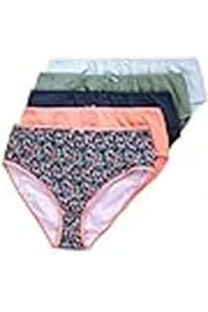 Ulla Popken 5pcs, Midi-Slips, Bow Rain Ropa Interior, , 62-64 Mujeres
