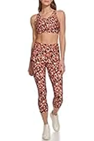 DKNY Printed High Waist Cropped 21 Inches Tight Leggings, , XL Mujeres