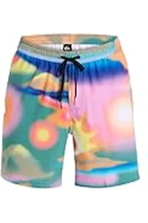 Quiksilver SURFSILK Straight Volley 17 - Pantalón Corto de baño, Color Verde