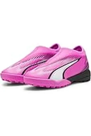 PUMA Ultra Match LL TT + Mid JR, Soccer Shoe, Poison Pink White Black, 37 EU