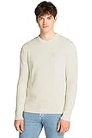 Calvin Klein Jersey Hombre Crew Neck Jersey de Punto, Blanco (Ivory), XS