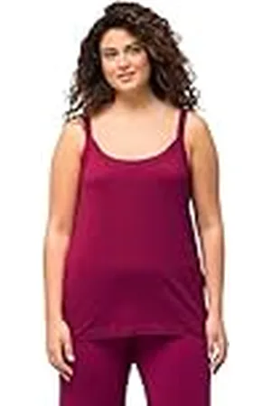 Ulla Popken Spaghetti-Top Camiseta sin Mangas, , 52-54 para Mujer