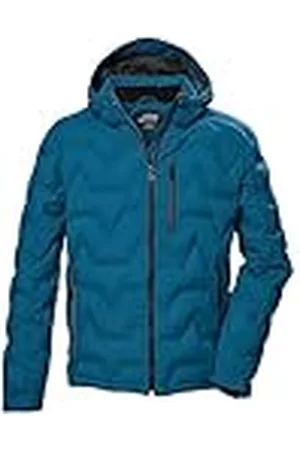 Killtec Hombre Chaqueta acolchada con capucha/chaqueta repelente al agua KOW 60 MN QLTD JCKT, blau, L, 41834-000
