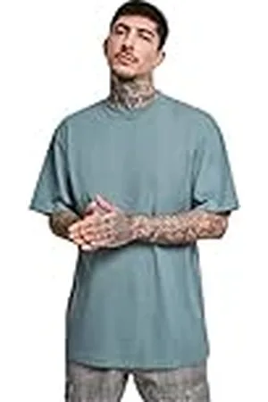 Urban classics Camiseta básica de Manga Corta de Hombre, Cuello Redondo Normal, de algodón Grueso, Largo Oversize, Distintos Colores, Tallas S-6XL
