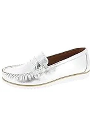 Andrea Conti Bailarina para Mujer, Zapatos Tipo Ballet, Plata, 37 EU