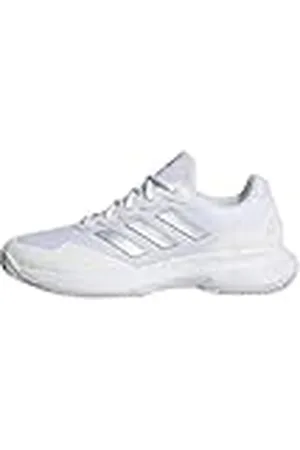 adidas Gamecourt 2.0 Tennis Shoes, Zapatillas de Tenis Mujer, Silver Metallic/Cloud White, 39 1/3 EU