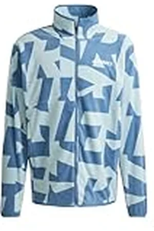 adidas Hombre Terrex Multi Printed Full Zip Fleece Jacket, Magic Grey/Wonder Steel, XL