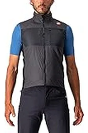 Castelli Unlimited Puffy Vest Chaleco Deportivo, Hombre, Gris Oscuro/Negro-Plateado, 3XL