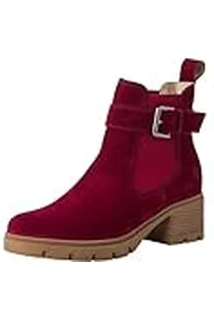Tamaris Botines Chelsea de Piel para Mujer, Tacón Cuadrado, Cómodos, , 36 EU