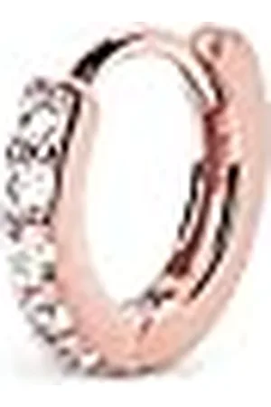 SINGULARU Pendiente Suelto Aro Cleo M - Pendiente en Plata de Ley 925 con Acabado Baño de de 18 Kt. - Cierre Congo - Pendiente Suelto - Joyas para Mujer