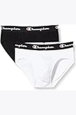 Champion Core Briefs X2 Cierre, Multicolor (Blanco y Negro), S (Pack de 2) Hombres
