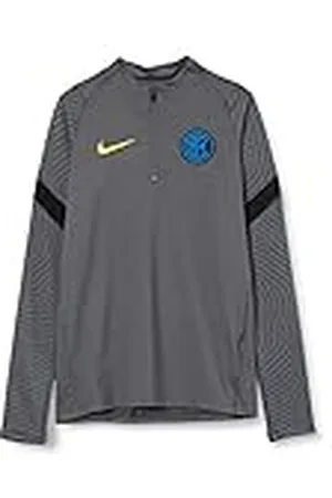 Nike Inter YNK Dry Strke Dril Topcl Long Sleeved t-Shirt, Unisex niños, Dark Grey/Black/Tour Yellow No Sponsor-3Rd, M