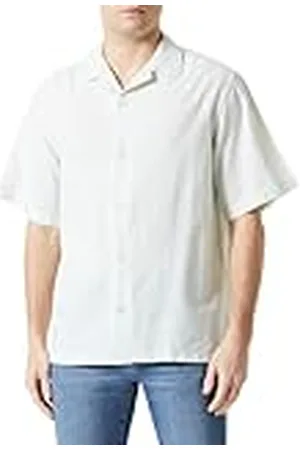 JACK & JONES Jprblusummer Linen Resort-Camiseta de Manga Corta Camisa, , S para Hombre