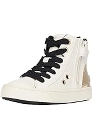 Geox J Kalispera Girl A, Zapatillas Bajas, Marfil (Lt Ivory Platinum), 25 EU