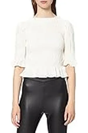 NA-KD Blusa Fruncida de Cuello Alto, , 48 para Mujer