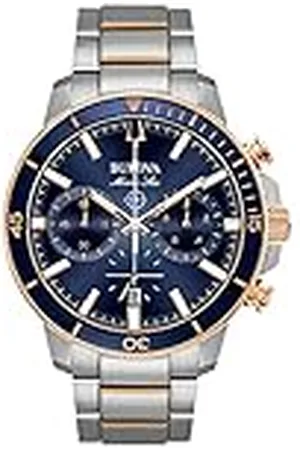 BULOVA Reloj Cronógrafo para Hombres de Cuarzo con Correa en Acero Inoxidable 98B301