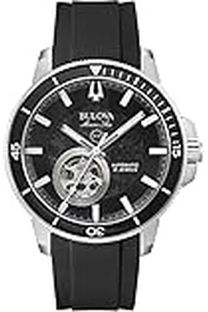 BULOVA Reloj Analógico para Hombres de Automático con Correa en Silicona 96A288
