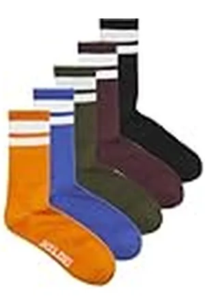 JACK & JONES Jacfrancis-Calcetines de Tenis (5 Unidades), , Talla única para Hombre