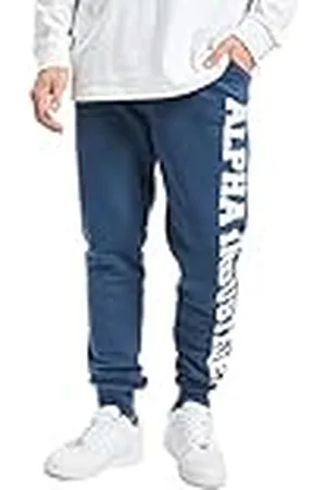 Alpha Industries Big Letters Pantalones, Azul (New Navy-435), S para Hombre