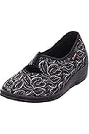 Fischer Fischer Dora, Zapatillas de Estar por casa Mujer, Negro (Schwarzbunt 229), 43 EU