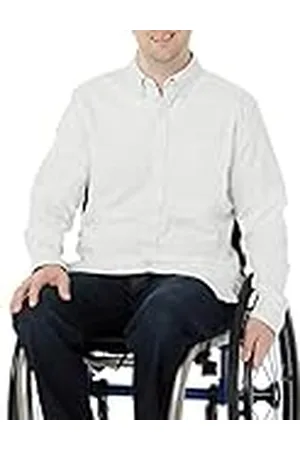 Amazon Camisa Oxford elástica de corte recto con manga larga y bolsillo (disponible en talla grandes y largos especiales) Hombre, , XS