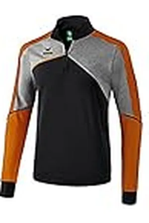 Erima GmbH Premium One 2.0 Top de Deporte, Hombre, Negro/Gris Jaspeado/Naranja (Neón), S