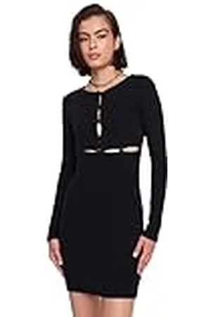 Trendyol Vestido de Punto Cuello Vuelto Ajustado para Mujer, , L