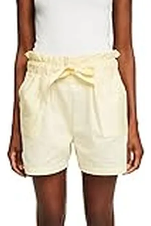 ESPRIT Jaquard Stripe NW BCI s.Shorts Pantaln de Pijama, Color Amarillo Pastel, 36 para Mujer