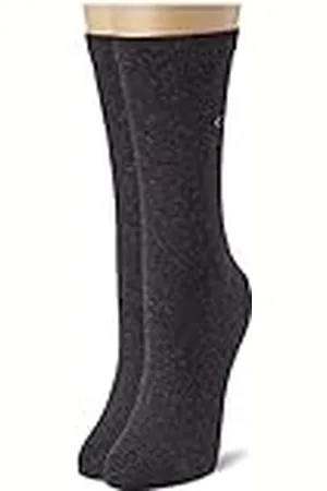 Calvin Klein Sock 2 Pack, (Dark Grey Melange), Talla única (Pack de 2) para Mujer