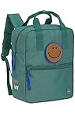 LÄSSIG LÄSSIG mochila infantil con correa para el pecho Mochila de jardín de infancia 27 cm, 7 litros, 3 años/Mini Square Backpack dark green