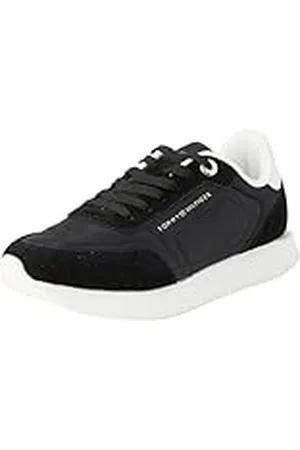 Tommy Hilfiger Zapatillas para Mujer Runner Sneaker Zapatillas de Deporte, (Black), 38
