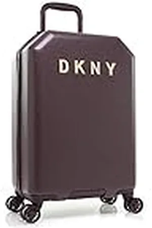 DKNY Equipaje Vertical de 21 Pulgadas con 8 Ruedas giratorias, Funda de ABS + PC, Bolsa de Fin de Semana, , 21" Carry On, Logotipo de Metal