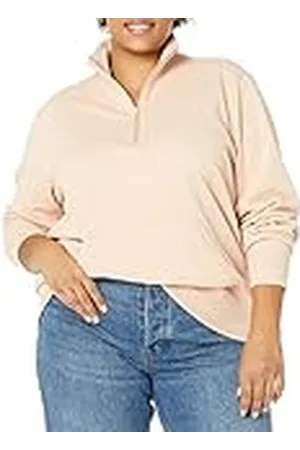 Amazon Top de Felpa de Manga Larga y Cremallera de un Cuarto (Disponible en Tallas Grandes) Mujer, , 5XL Grande