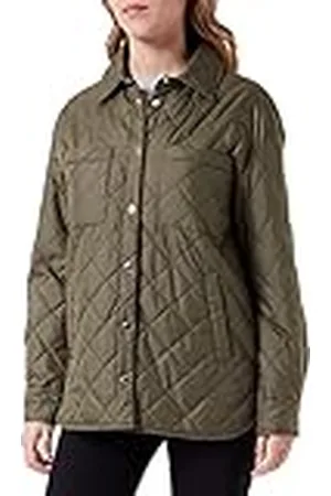 Geox W Asheely Chaqueta, Oliva Militar, 46 para Mujer