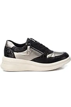 Xti Zapatilla Mujer Negro - Calzado Cómodo y Versátil - Moda Casual - Modelo 14320101 (Talla 38)