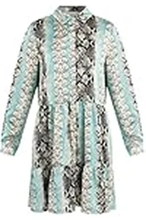 IZIA Vestido, Azul Multicolor, S para Mujer