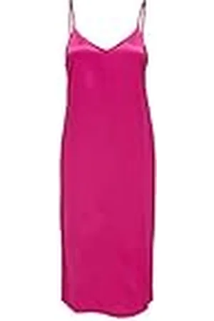 ONLY Onlvictoria - Correa de satén para Mujer Mid Dress Noos W, Fucsia púrpura, XL