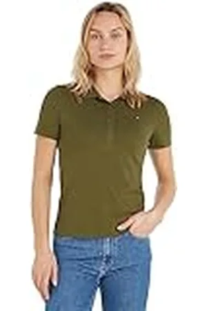 Tommy Hilfiger Mujer Polo de Manga Corta Slim Fit, , XL