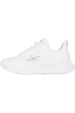 Calvin Klein Runner Sneaker Mujer Eva Runner Low Lace Mix sin cordones, Blanco (Triple Bright White), 37